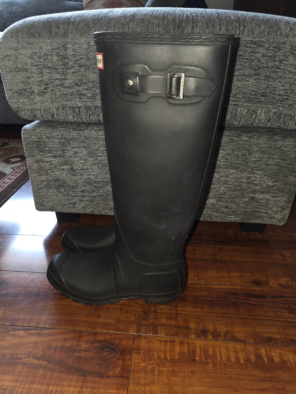 Hunter Women's Black Tall Rain Boots - Picture 4 of 9